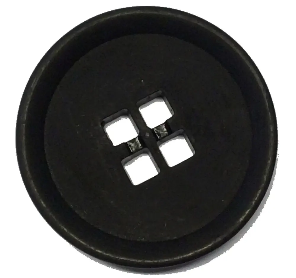 Knopf 38 mm schwarz