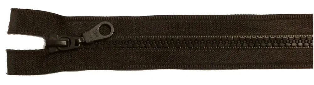 Reißverschluss braun dunkel, 085 cm Kunststoff teilbar Krampe