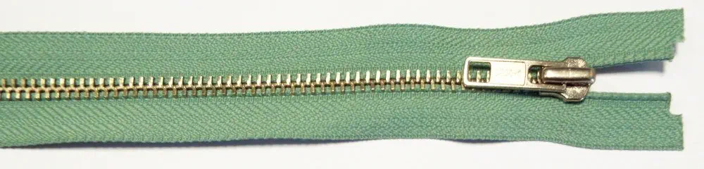 Reißverschluss grün mint, 060 cm Metall teilbar