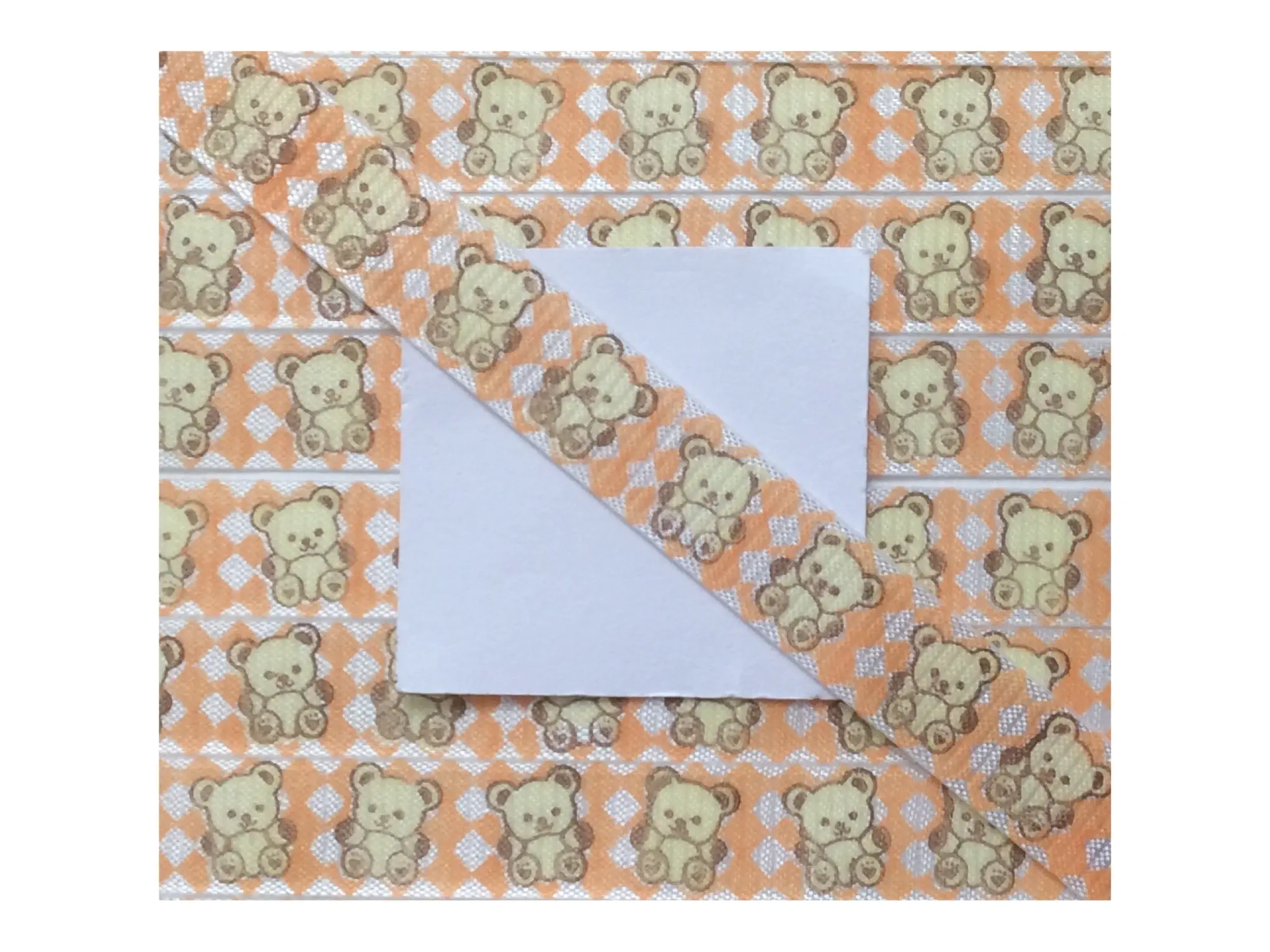 Band apricot 10 mm Bärchen