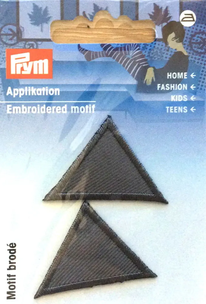Prym 925276 Applikation Dreieck klein grau