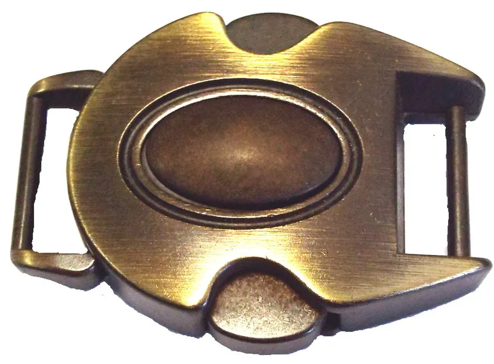 Steckschnalle alt gold 15 mm