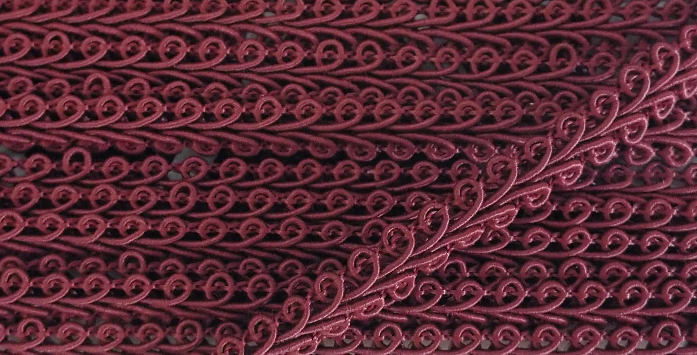 Posamentenborte, 9 mm bordeaux