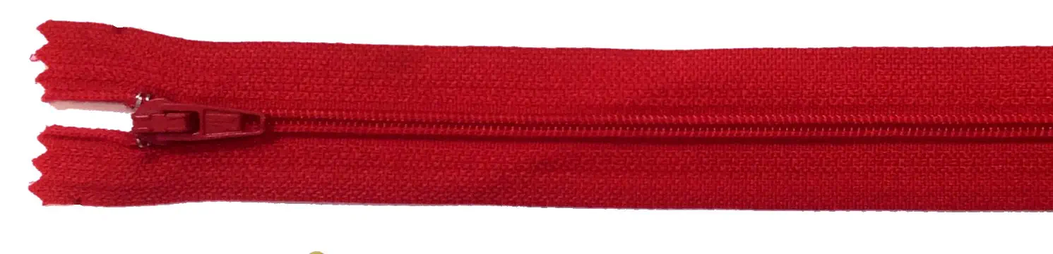 Reißverschluss rot, 022 cm Kunststoff nicht teilbar