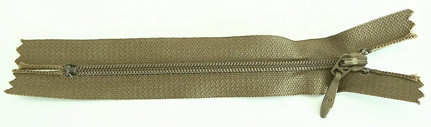 Reißverschluss beige dunkel, 012 cm Kunststoff nicht teilbar R