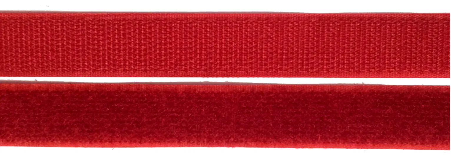 Klettband Haken- und Flauschband 20 mm rot zum Nähen