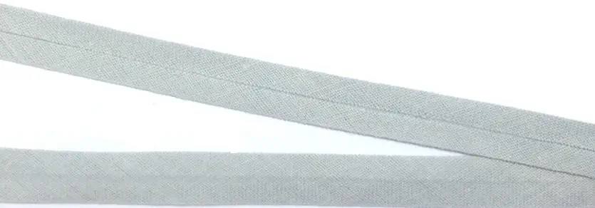 Bw-Schrägband 10 mm hellgrau vorgefalzt