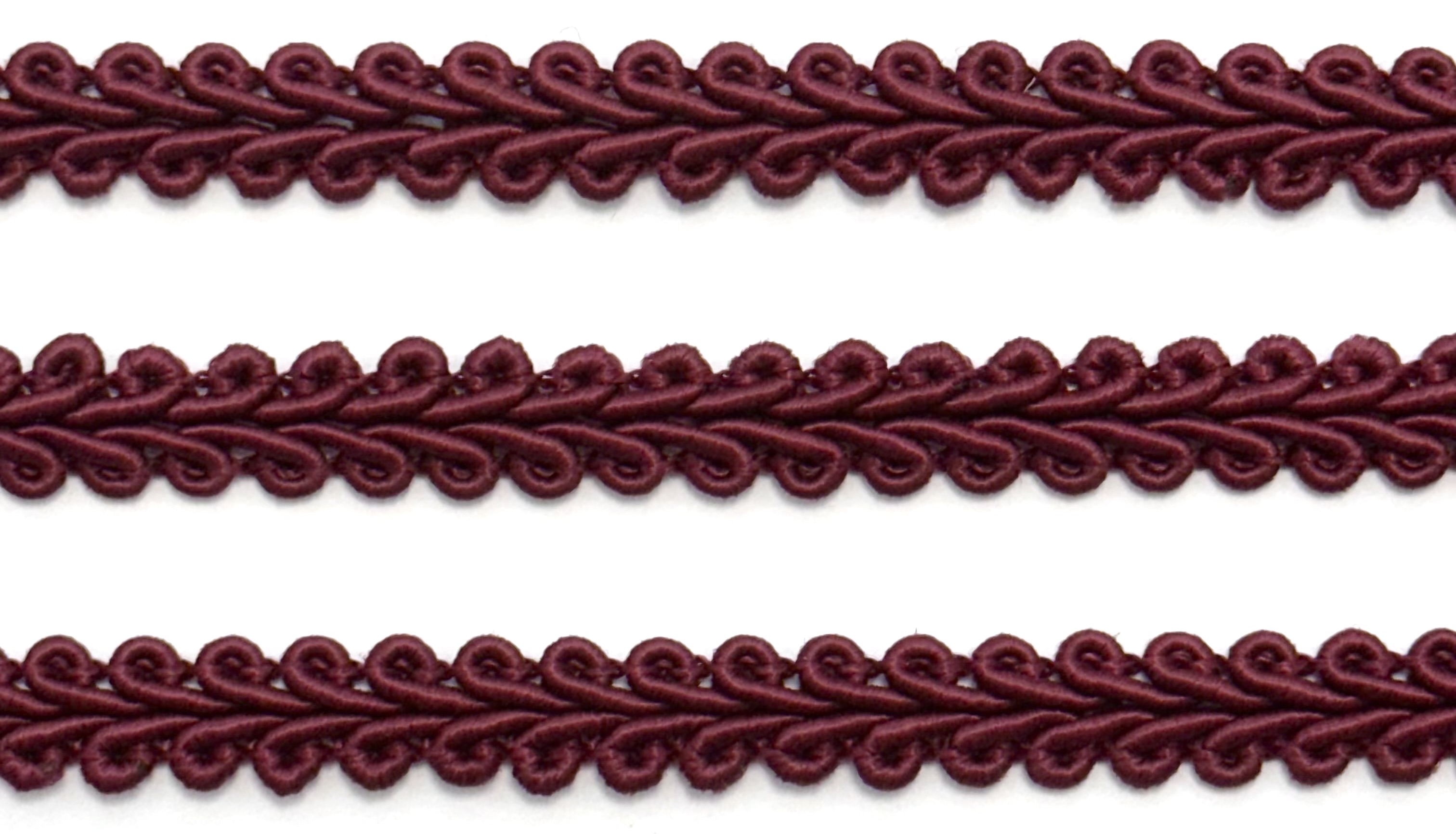 Posamentenborte, 10 mm bordeaux