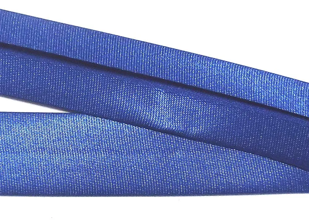 Satinschrägband königsblau / blau 20 mm