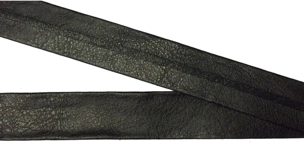 Einfaßband/Kunstleder 30 mm vorgefalzt schwarz