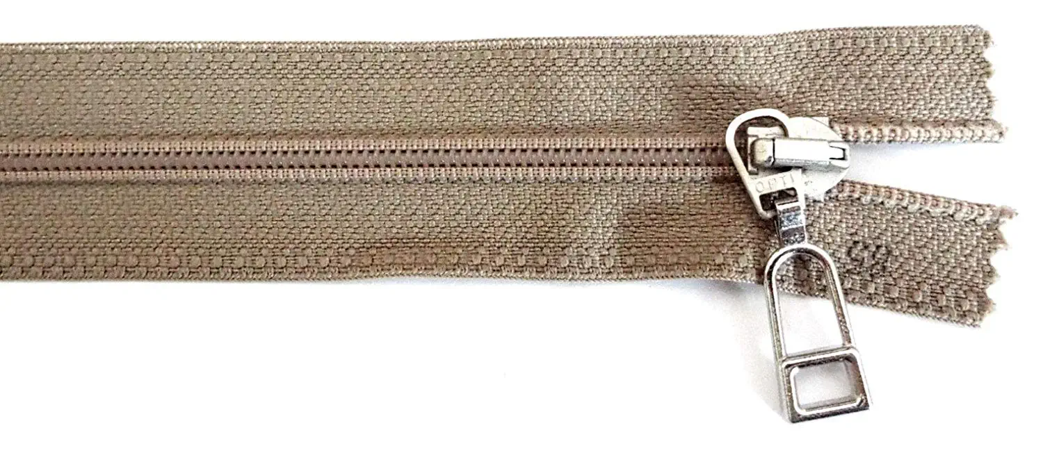 Reißverschluss beige dunkel, 085 cm Kunststoff teilbar Spirale