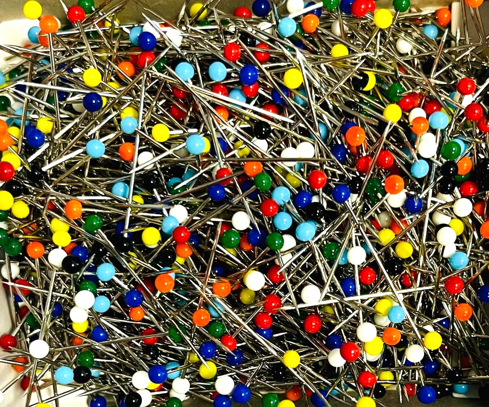 Glaskopfstecknadeln 100g 0,65 x 30 mm bunt