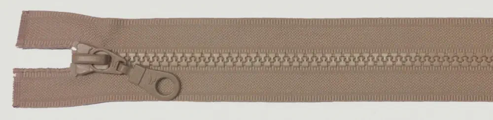 Reißverschluss beige, 080 cm Kunststoff teilbar Krampe
