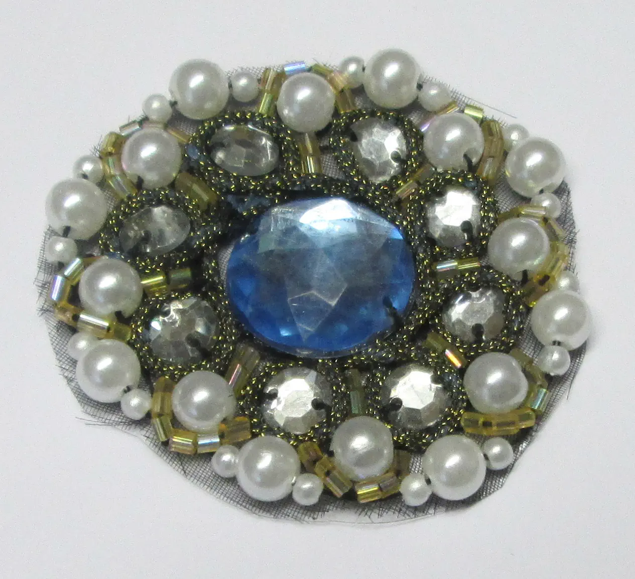 Strass Applikation Brosche zum Bügeln 50 mm