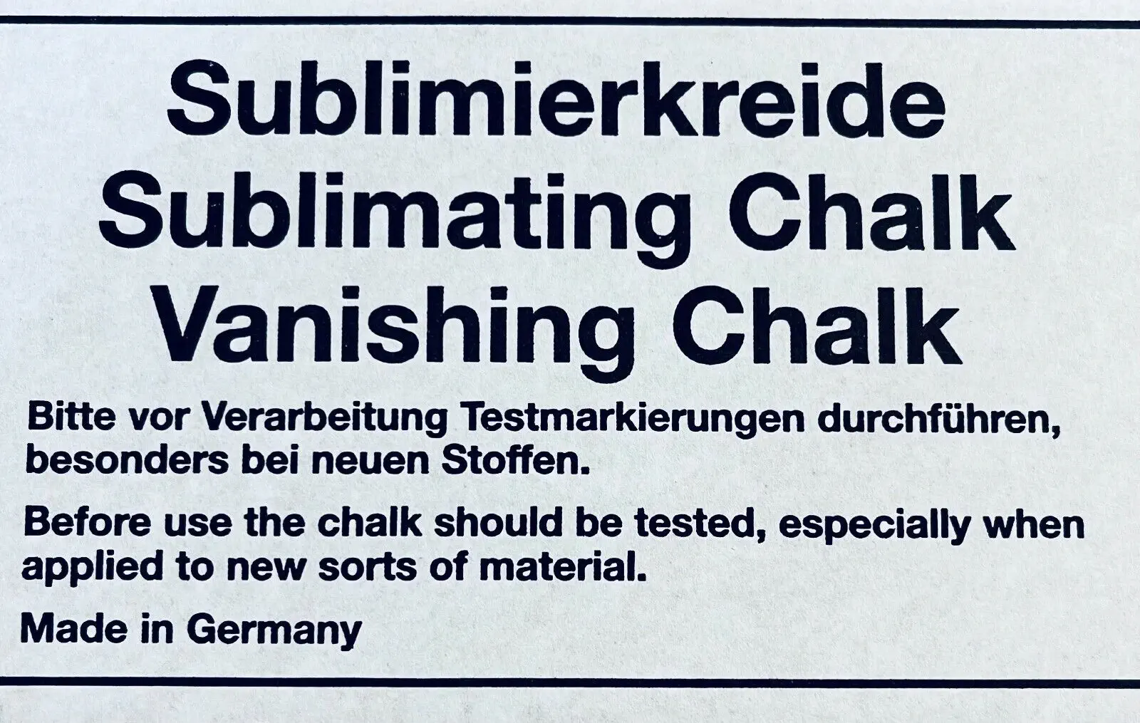 Sublimierkreide Zauberkreide selbstlöschend