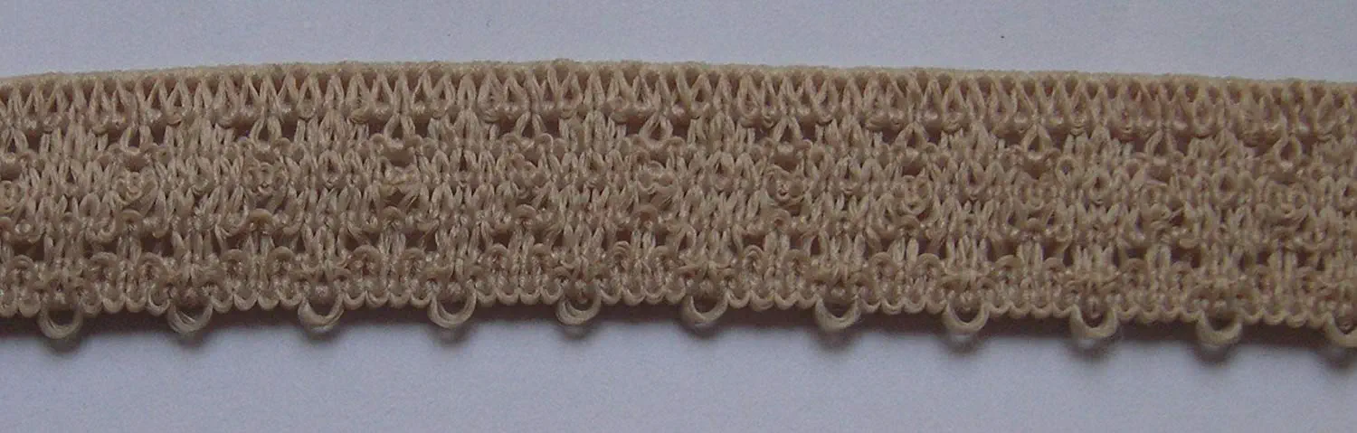 Wäschespitze elastisch 12 mm caramel
