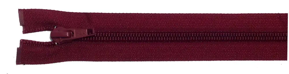 Reißverschluss rot bordeaux, 040 cm Kunststoff teilbar Spirale R