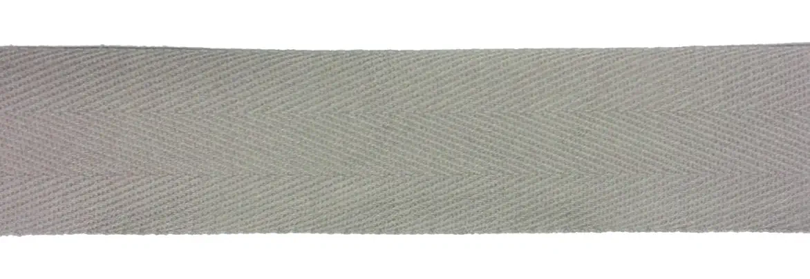 Baumwollband 30 mm hellgrau 100% Baumwolle