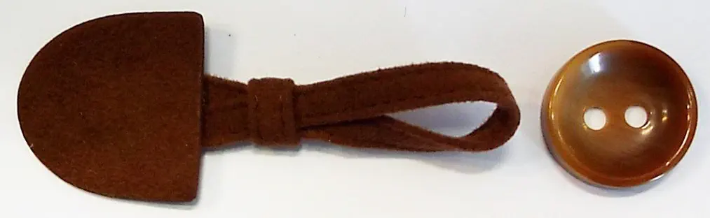 Knebelverschluß braun 90 mm