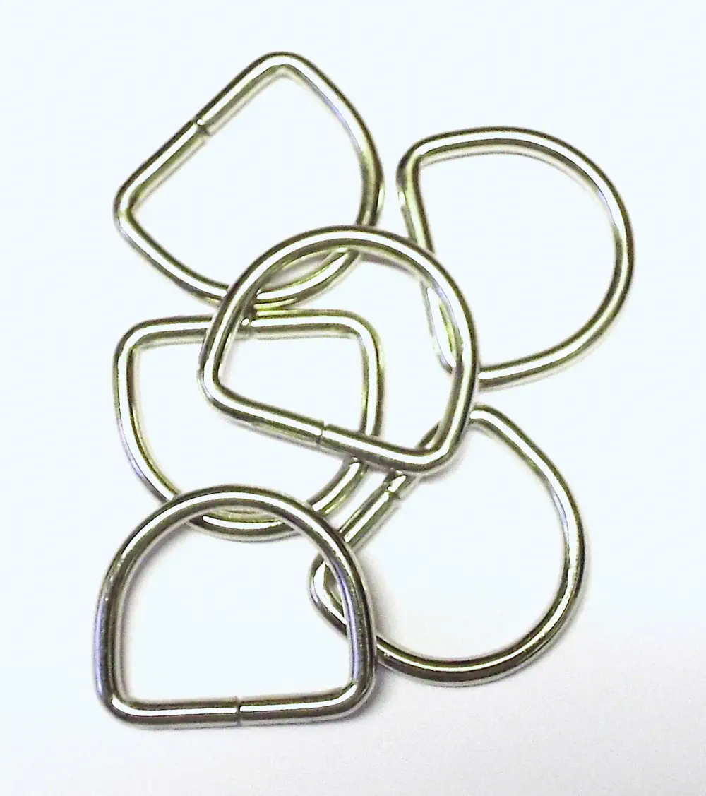 2 Halbringe/D-Ringe silber 30 mm
