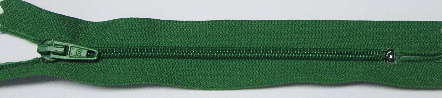 Reißverschluss grün, 012 cm Kunststoff nicht teilbar