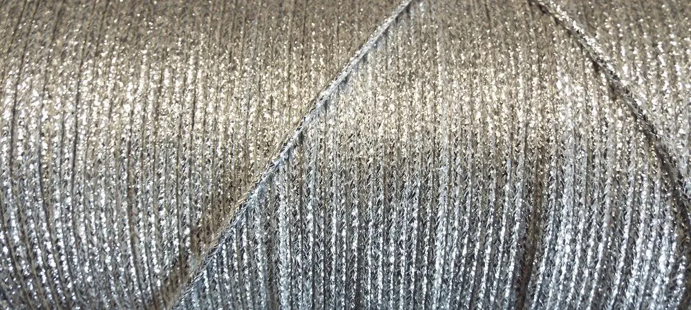 Lurexkordel silber 2 mm