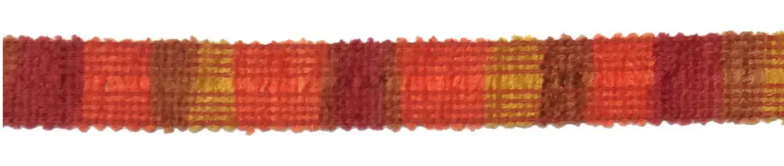 Einfaßband Chenille 15 mm orange/bunt