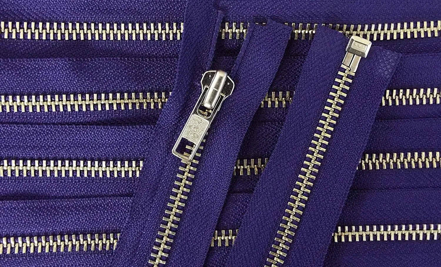 Reißverschluss violett, 100 cm Metall teilbar