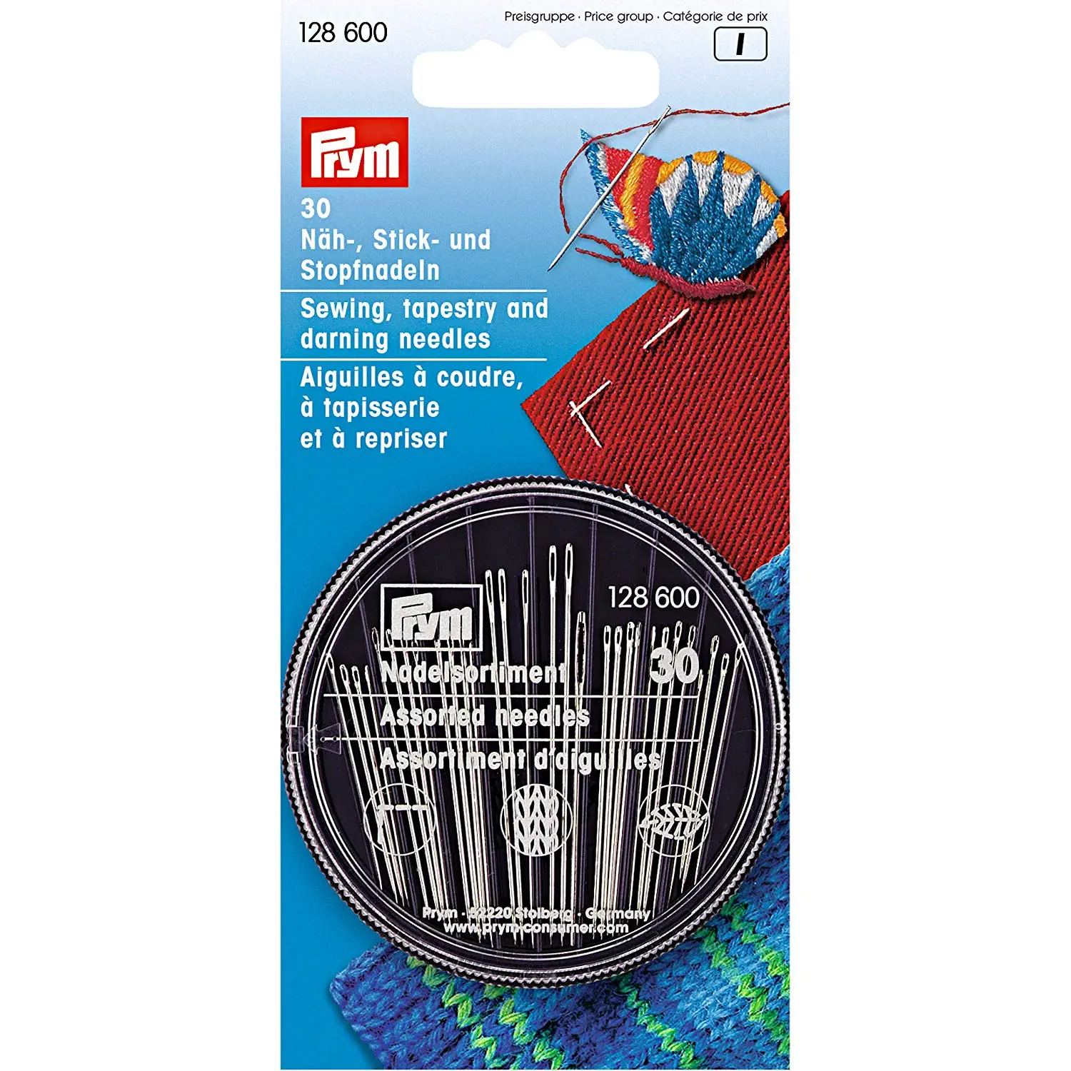 Prym 128600 Näh/Stick/Stopfnadeln in Compact-Dose