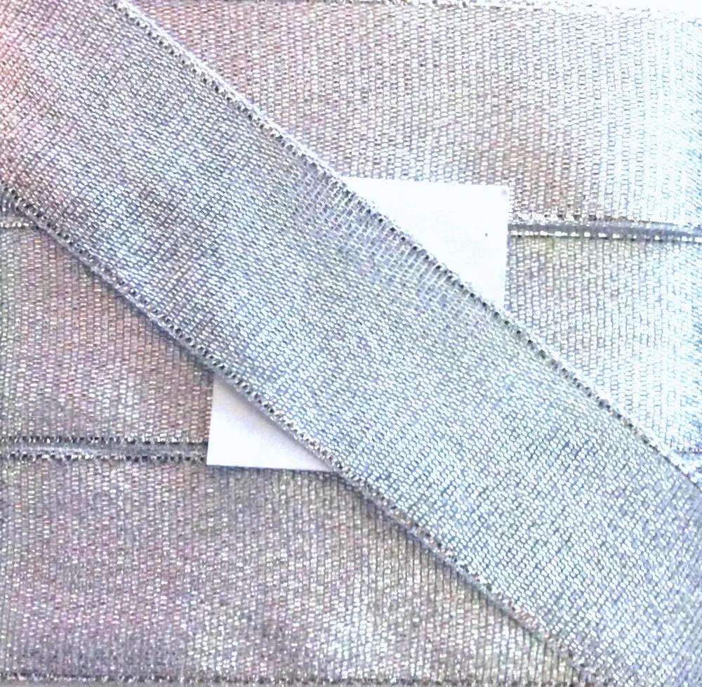 1,50 m Band silber Lurex 25mm