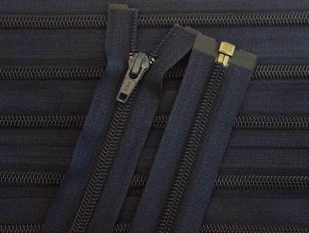 Reißverschluss blau dunkelblau, 056 cm Kunststoff teilbar Spirale