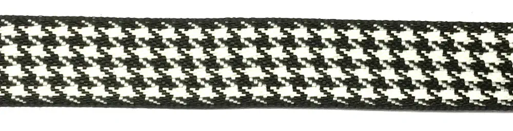 Band 25 mm schwarz/weiß Hahnentritt