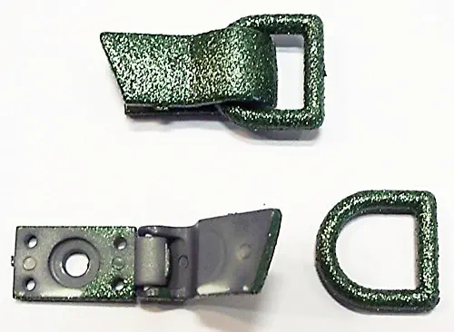 Bekleidungsverschluss grün mit Glimmer - Effekt 35 x 20 mm R