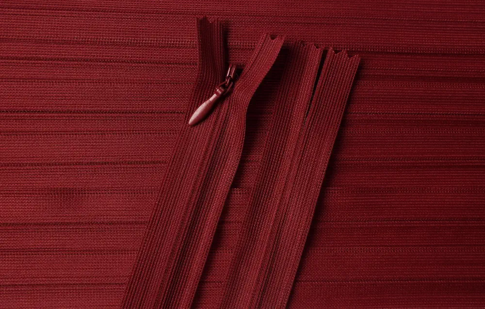 Reißverschluss rot dunkel, 060 cm Kunststoff nahtverdeckt
