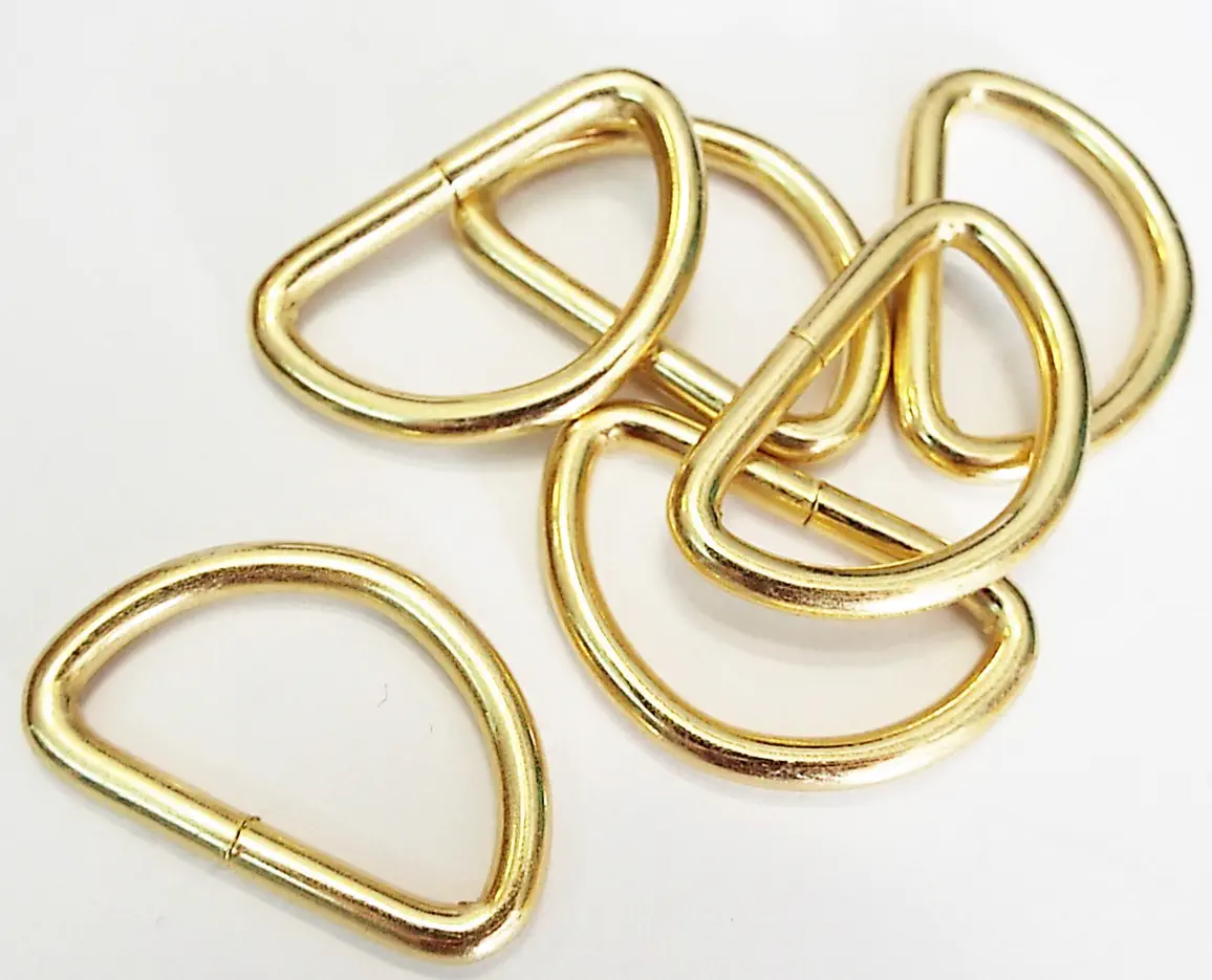 2 Halbringe/D-Ringe gold 30 mm