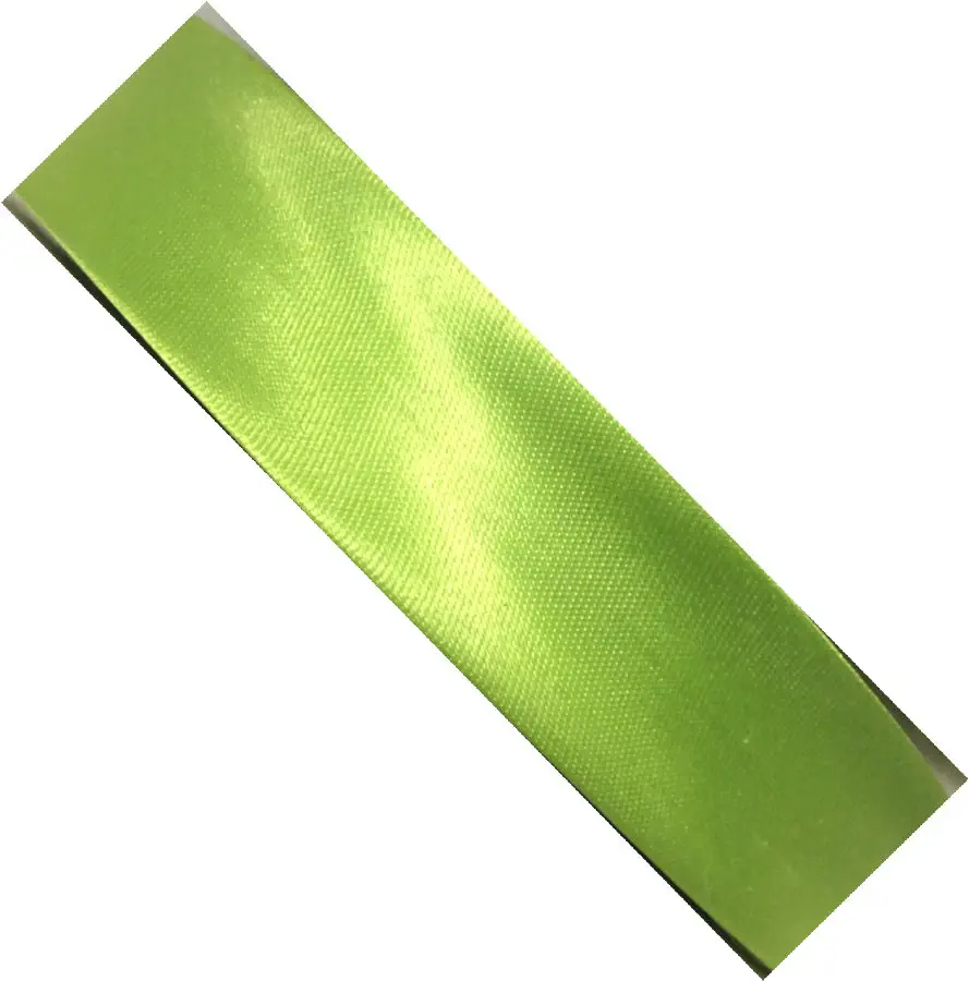 Satinschrägband 20 mm apfel grün Fa.7078  vorgefalzt