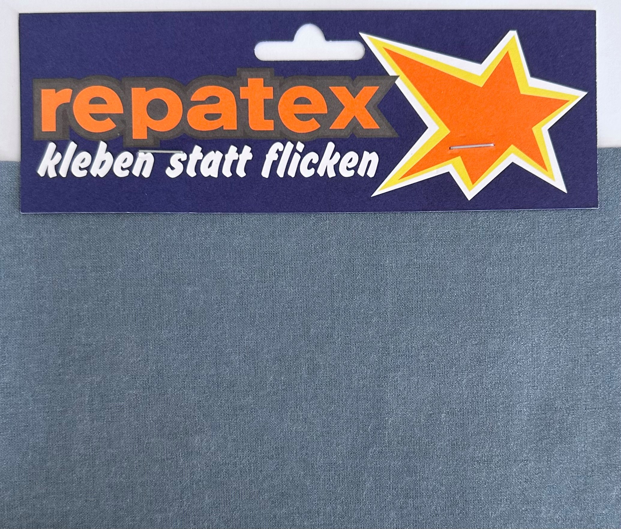 Repatex Reparatur Flicken Bügelflicken Stoff Baumwolle schwarz dunkel blau grau 10 x 42 cm