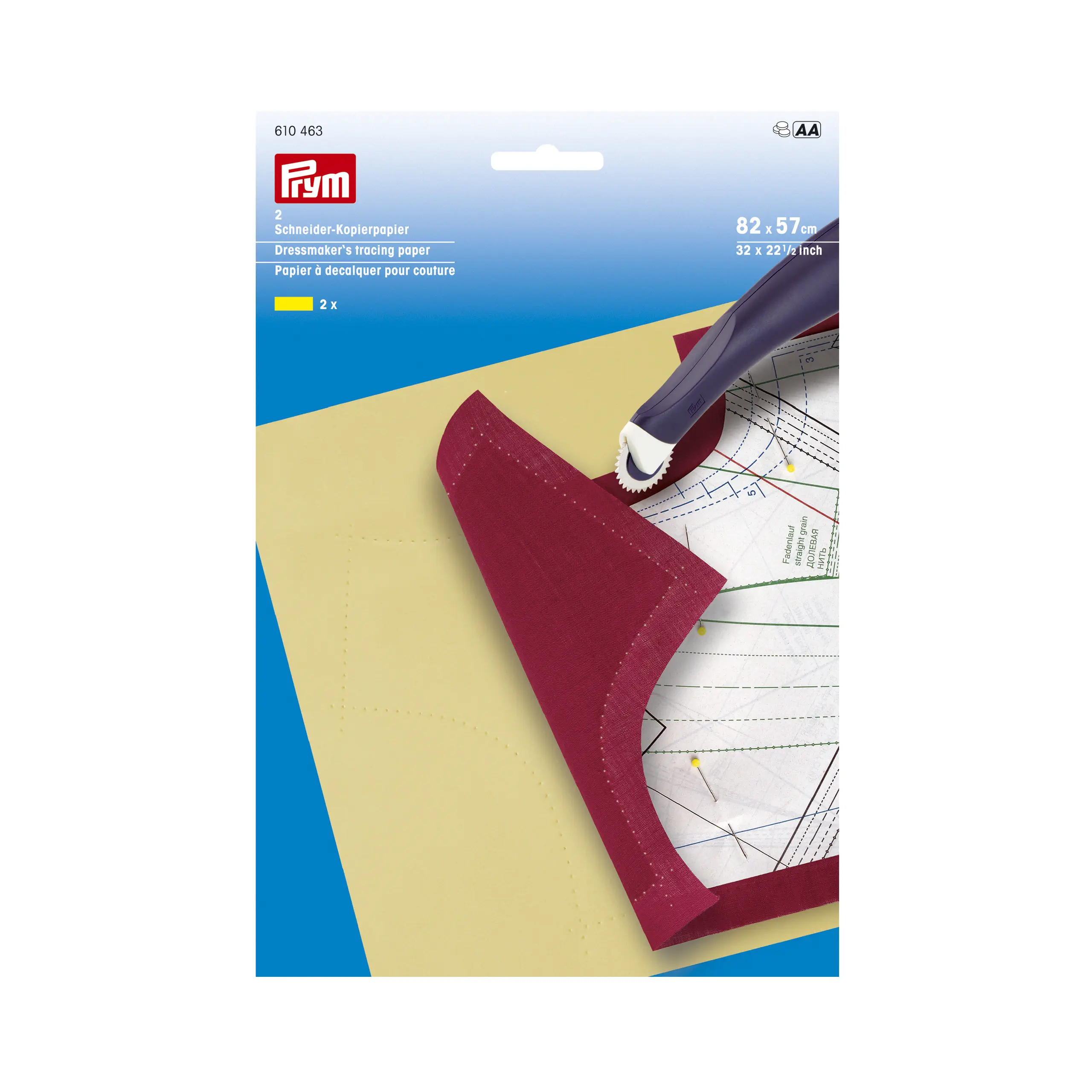 Prym 610463 Schneider-Kopierpapier gelb