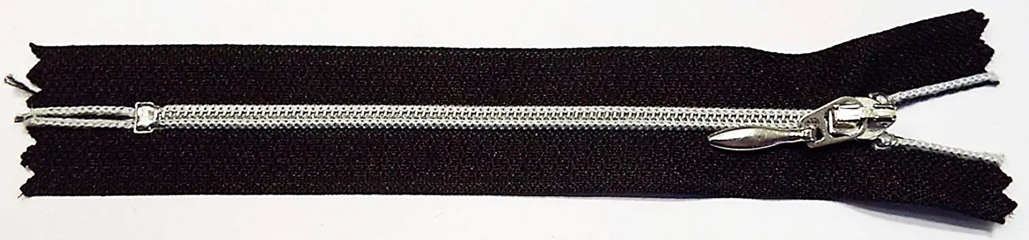 Reißverschluss schwarz, 012 cm Kunststoff nicht teilbar R