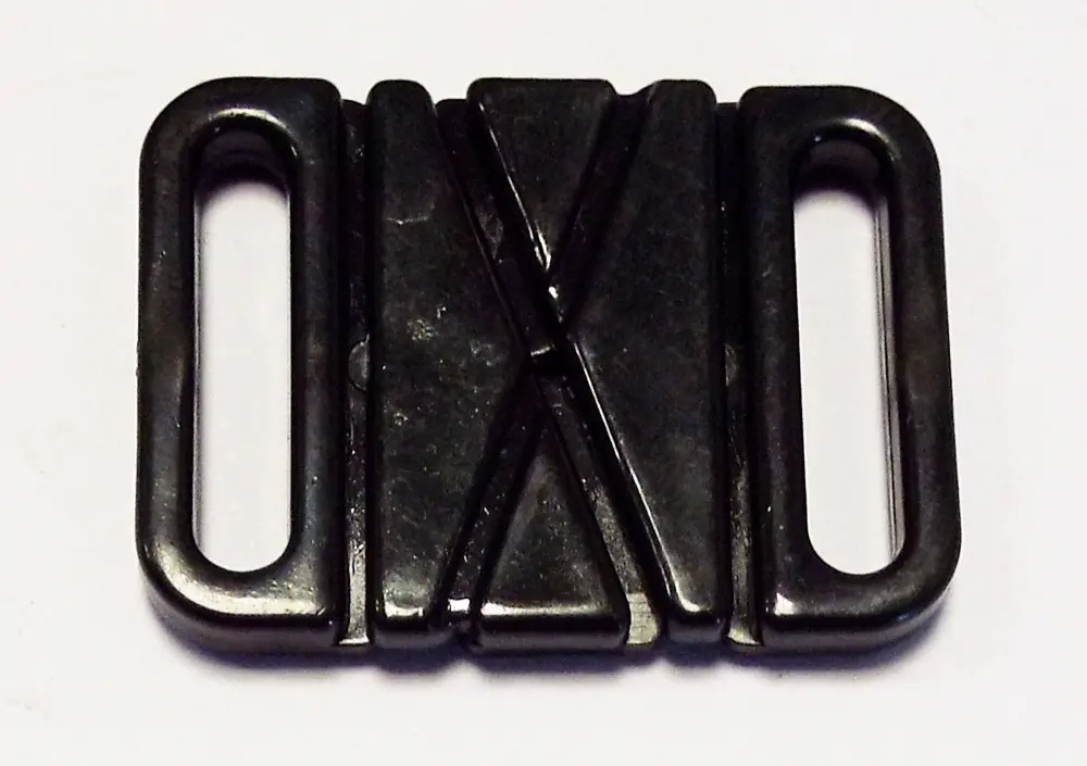 Bikini Verschluß Kunststoff schwarz 17 mm