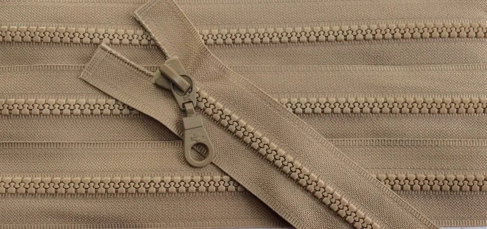 Reißverschluss beige, 070 cm Kunststoff teilbar Krampe