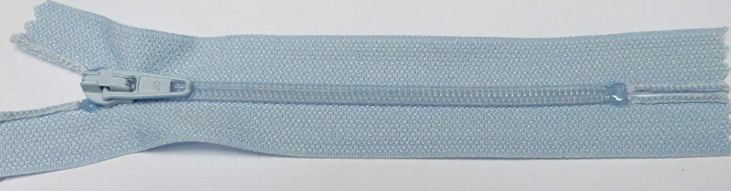 Reißverschluss blau hell, 010 cm Kunststoff nicht teilbar 4 mm