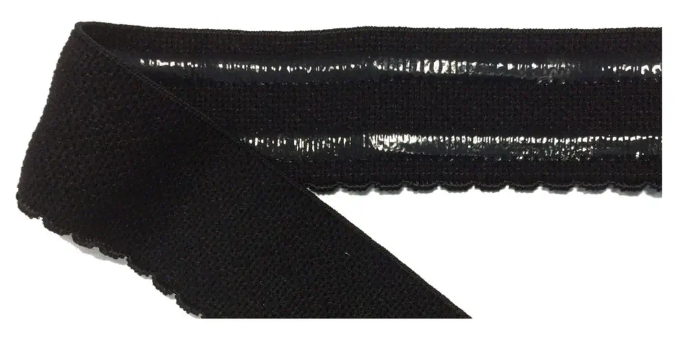 Gummiband mit Silikonbeschichtung 30 mm schwarz