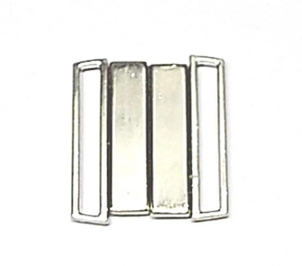 Bikiniverschluss 25mm Metall silber