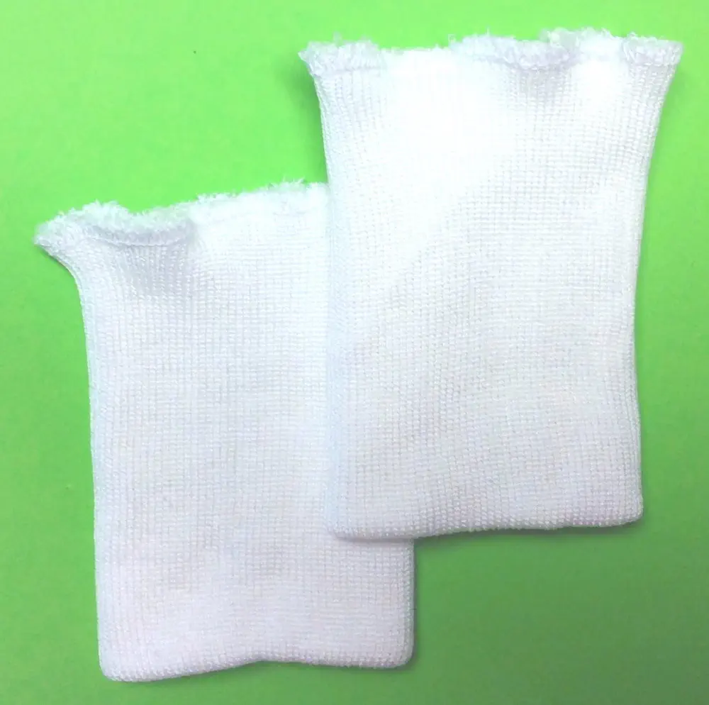 Ärmelbündchen weiß fein gestrickt