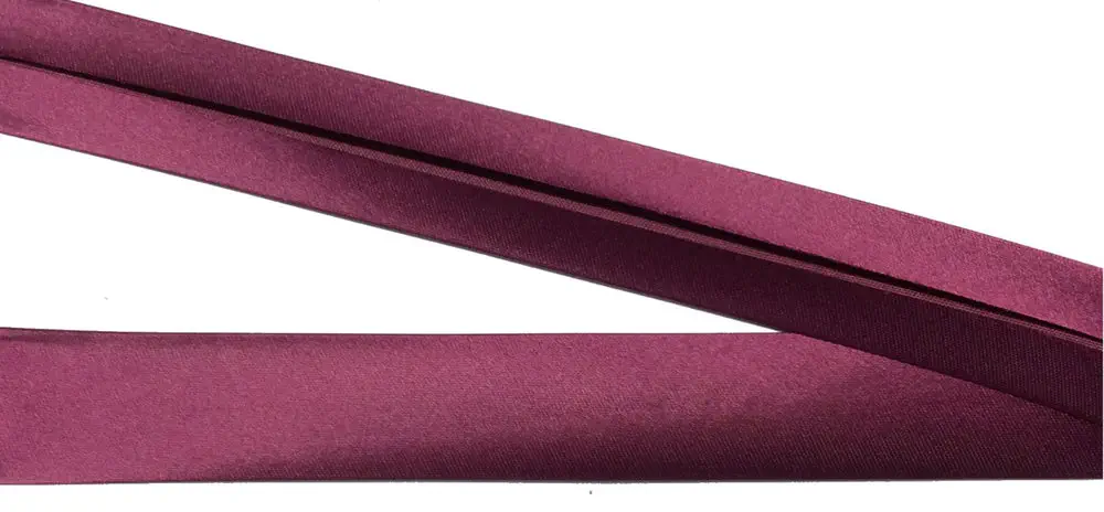 Satinschrägband 20 mm beere Fa.7097 vorgefalzt