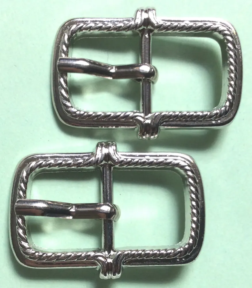 2 Gürtelschließen Stegbreite 15 mm silber