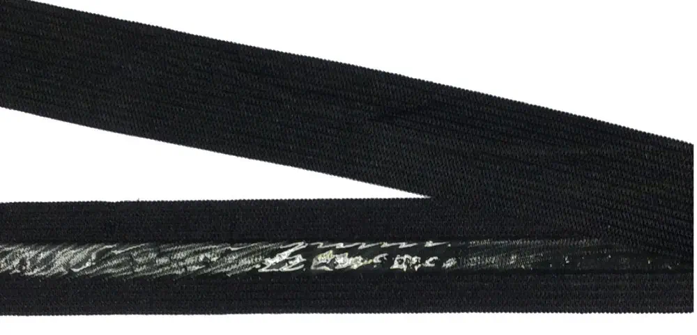 Gummiband mit Silikonbeschichtung 24 mm schwarz