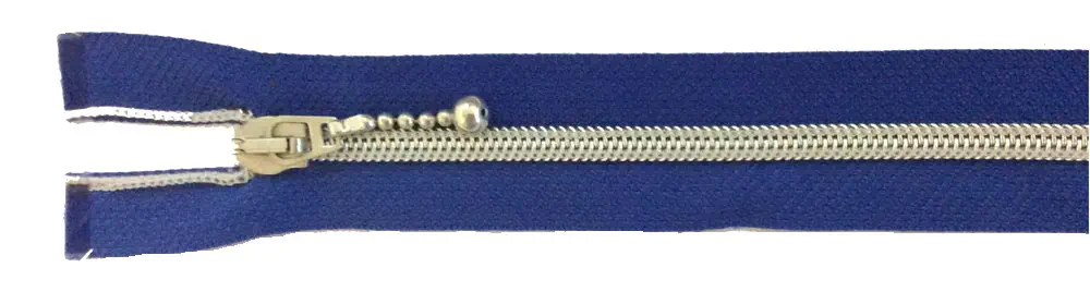 Reißverschluss blau, 075 cm Kunststoff teilbar Spirale