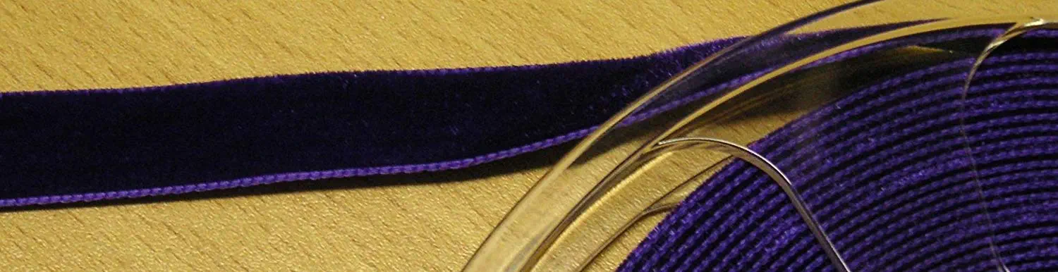 Samtband 016 mm violett